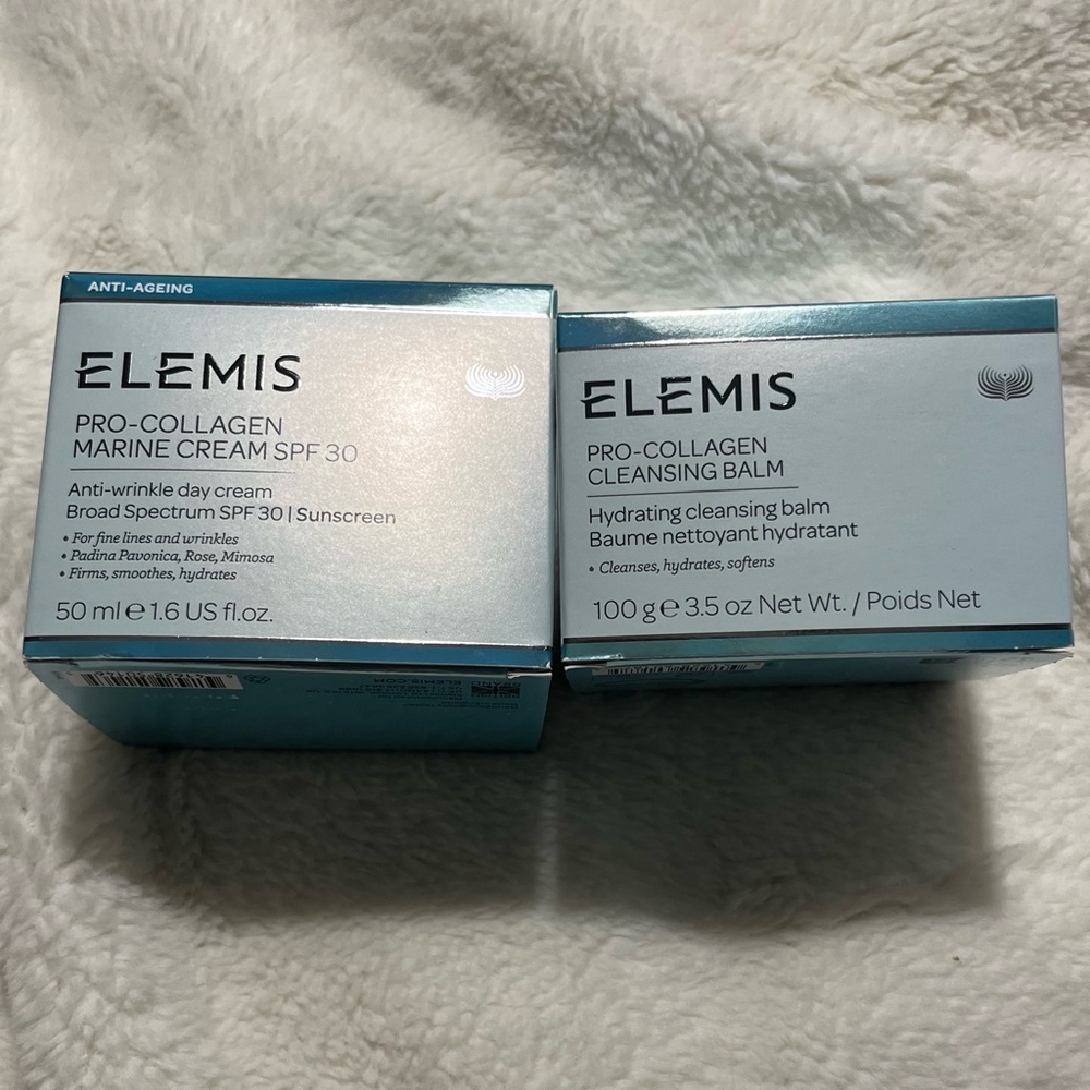 NEW ELEMIS Pro-Collagen Marine Cream SPF 30 + Cleansing Balm Set Sealed